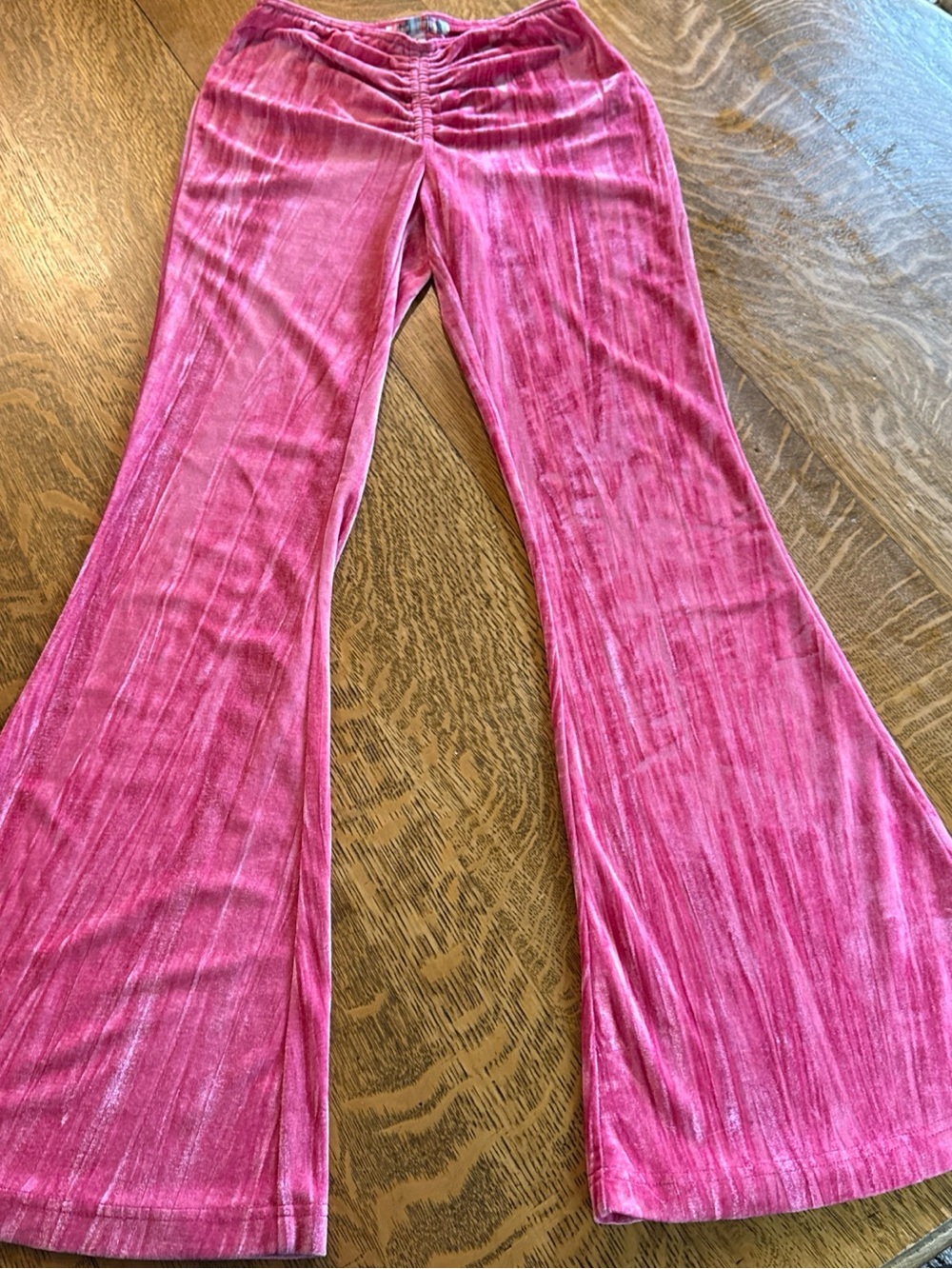 Urban Outfitters Hot Pink Velvet Pants